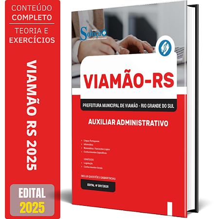 Apostila Prefeitura de Viamão RS 2025 - Auxiliar Administrativo
