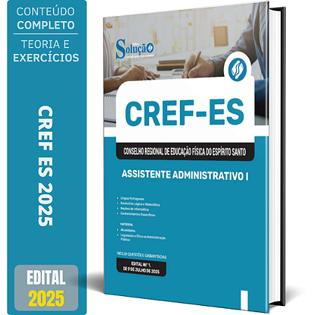 Apostila CREF ES (22ª Região) 2025 - Assistente Administrativo I