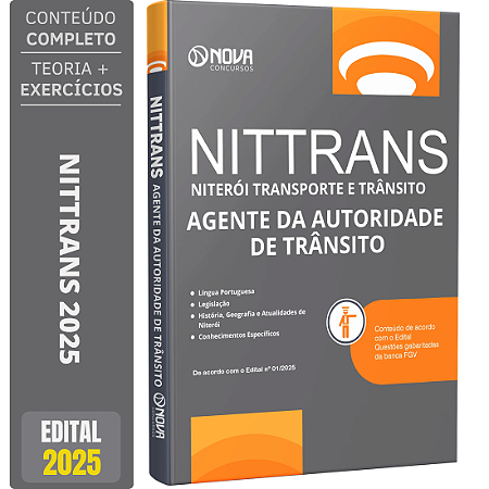 Nova Apostila NITTRANS - Agente de Autoridade de Trânsito