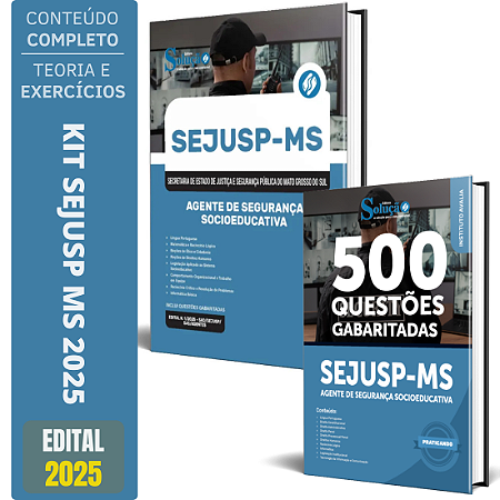 Kit Apostila SEJUSP MS 2025 - Agente Segurança Socioeducativa