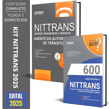 Kit Apostila NITTRANS 2025 - Agente de Autoridade de Trânsito + Testes