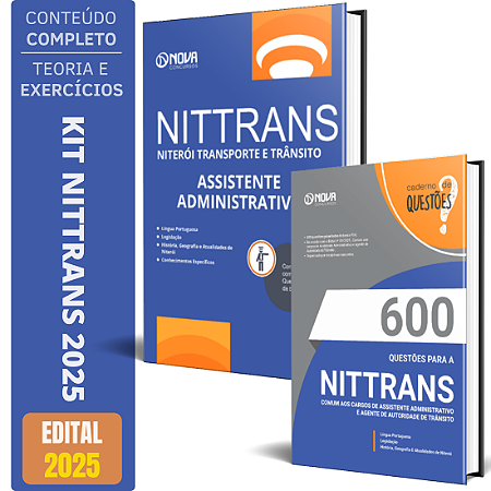 Kit Apostila NITTRANS 2025 - Assistente Administrativo + Testes
