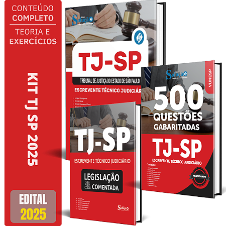 Kit Apsotila TJ SP 2025 - Escrevente + Legislação + Testes
