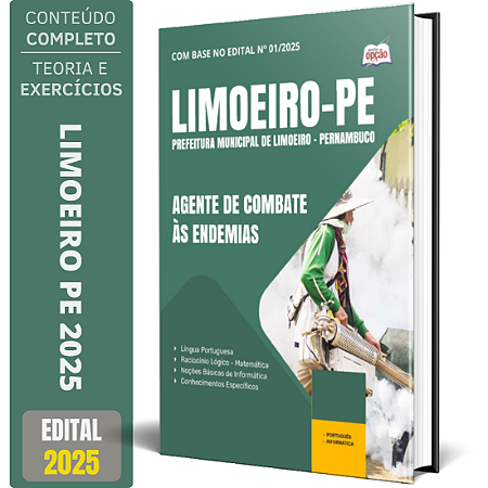 Apostila Prefeitura de Limoeiro PE 2025 - Agente de Combate às Endemias