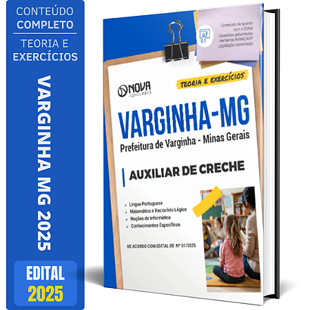 Apostila Prefeitura de Varginha MG - Auxiliar de Creche