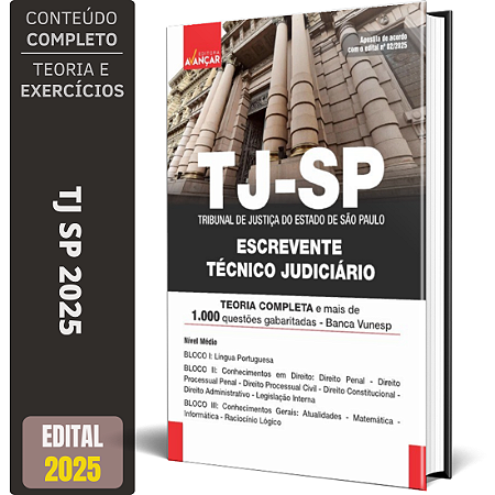 Apostila TJ SP 2025 - Escrevente Técnico Judiciário