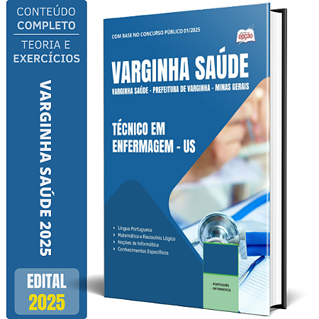 Apostila Prefeitura de Varginha MG 2025 - Técnico em Enfermagem - US