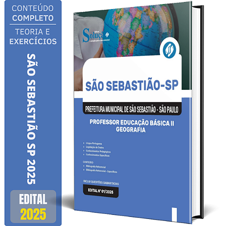 Apostila Prefeitura de São Sebastião SP 2025 - Professor Educação Básica II - Geografia