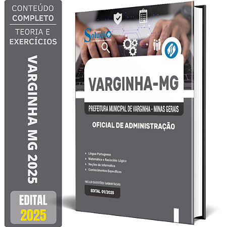 Apostila Prefeitura de Varginha MG 2025 - Oficial de Administração