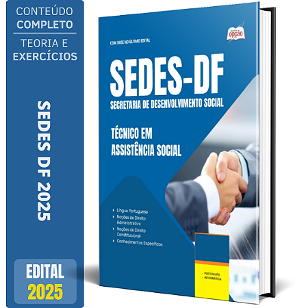 Apostila SEDES DF 2025 - Técnico em Assistência Social