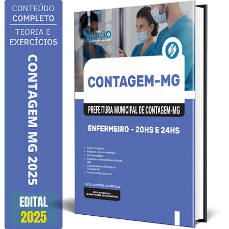 Apostila Concurso Contagem MG 2025 - Enfermeiro - 20hs e 24hs