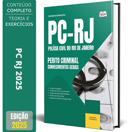 Apostila PC RJ 2025 - Perito Criminal - Conhecimentos Gerais