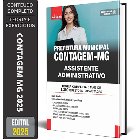 Apostila Contagem Mg 2025 - Assistente Administrativo