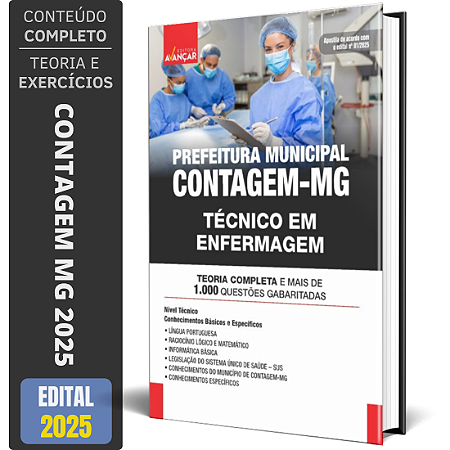 Apostila Contagem Mg 2025 - Técnico Em Enfermagem