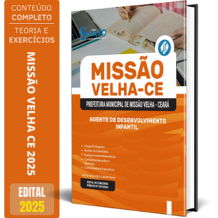 Apostila Prefeitura de Missão Velha CE 2025 - Agente de Desenvolvimento Infantil