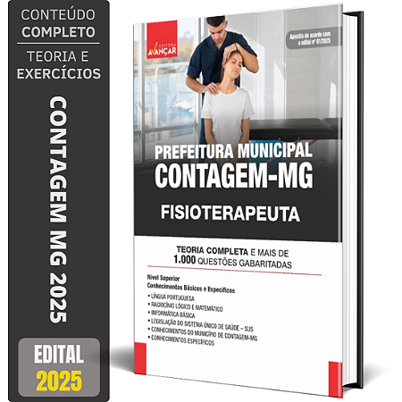 Apostila Concurso Contagem Mg 2025 - Fisioterapeuta