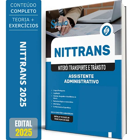 Apostila Nittrans 2025 Niterói - Assistente Administrativo