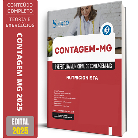 Apostila Prefeitura de Contagem MG 2025 - Nutricionista