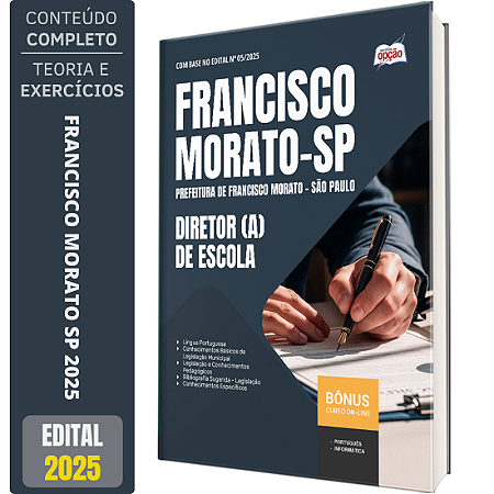 Apostila Concurso Francisco Morato SP 2025 - Diretor(a) de Escola