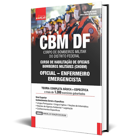 Apostila Completa CBM DF 2025 - Oficial Enfermeiro Emergencista