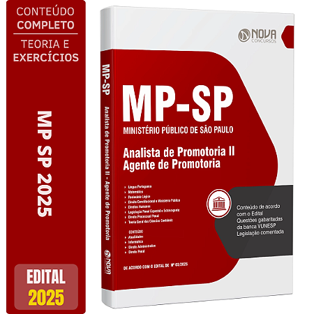 Apostila MP SP 2025 - Analista de Promotoria II - Agente de Promotoria