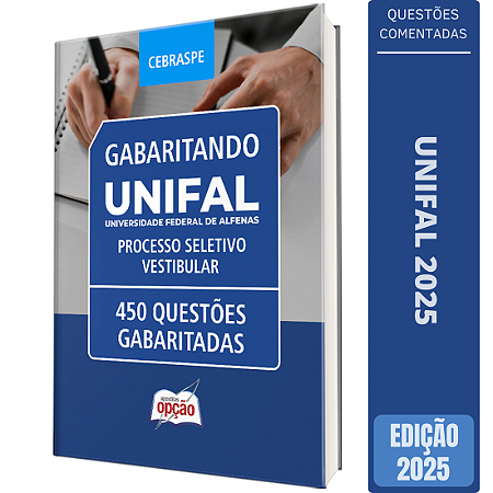 Caderno de Testes UNIFAL 2025 - Processo Seletivo Vestibular - Questões Gabaritadas