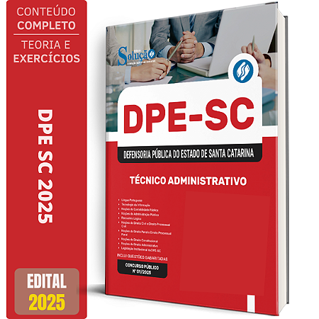 Apostila Concurso DPE SC 2025 - Técnico Administrativo