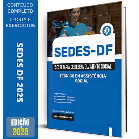 Apostila SEDES DF 2025 - Técnico em Assistência Social