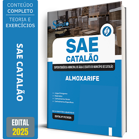 Apostila Concurso SAE Catalão GO 2025 - Almoxarife