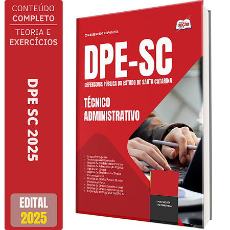 Apostila DPE SC 2025 - Técnico Administrativo