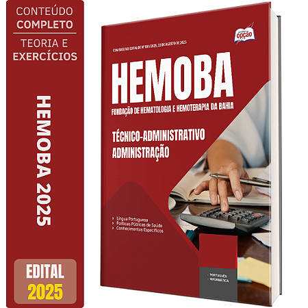 Apostila HEMOBA 2025 - Técnico-Administrativo - Administração