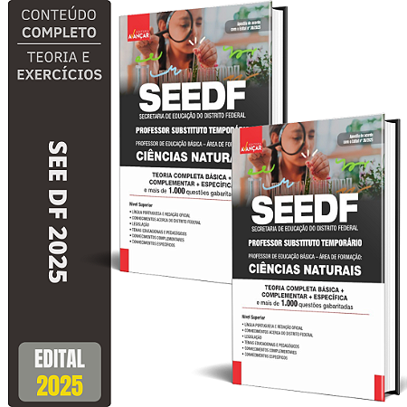 Apostila SEE DF  2025 - Professor Temporário Ciências Naturais