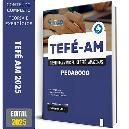 Apostila Prefeitura de Tefé AM 2025 - Pedagogo