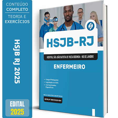 Apostila Hospital São João Batista de Volta Redonda RJ (HSJB) 2025 - Enfermeiro