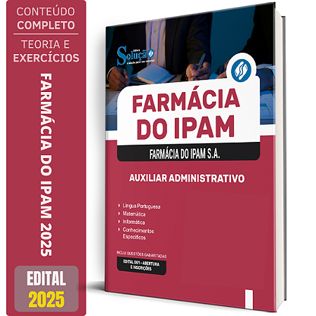 Apostila Farmácia do IPAM 2025 - Auxiliar Administrativo