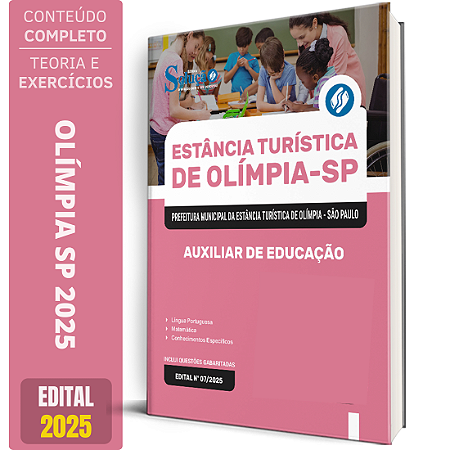 Apostila Prefeitura de Olímpia SP 2025 - Auxiliar de Educação
