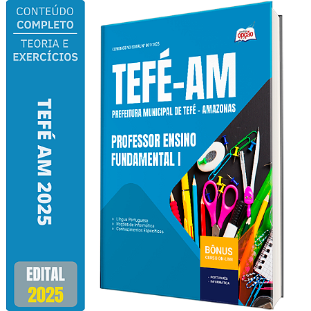Apostila Prefeitura de Tefé AM 2025 - Professor Ensino Fundamental 1