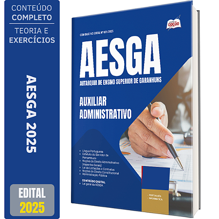 Apostila AESGA 2025 - Auxiliar Administrativo