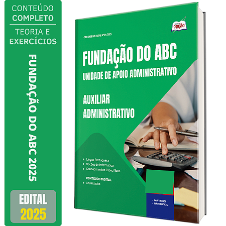 Apostila Concurso Fundação do ABC 2025 - Auxiliar Administrativo
