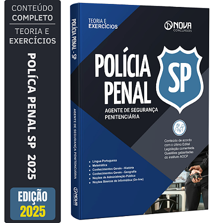 Apostila Polícia Penal SP (PP SP) 2025 - Agente de Segurança Penitenciária