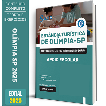 Apostila Prefeitura de Olímpia SP 2025 - Apoio Escolar