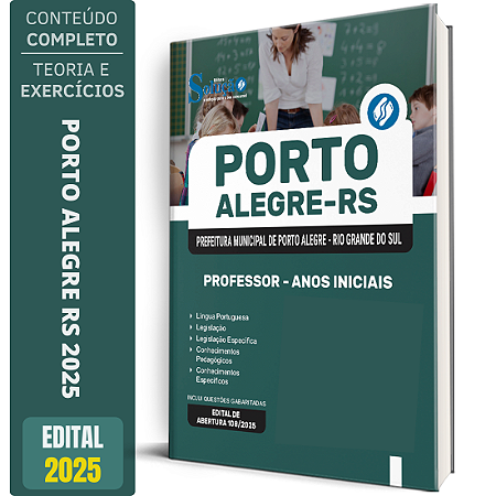 Apostila Prefeitura de Porto Alegre RS 2025 - Professor - Anos Iniciais