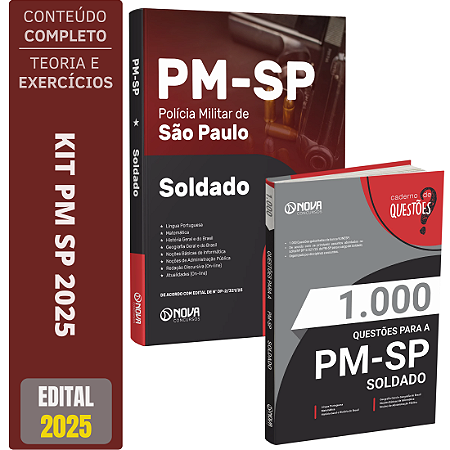 Kit Apostila Concurso Soldado PM SP 2025 + Questões