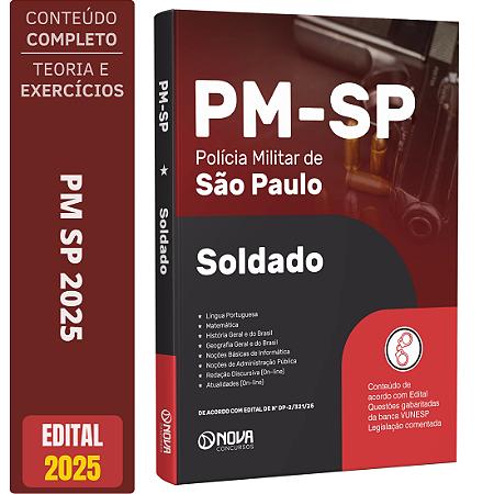 Apostila PM SP 2025 - Soldado PM - 2ª Classe