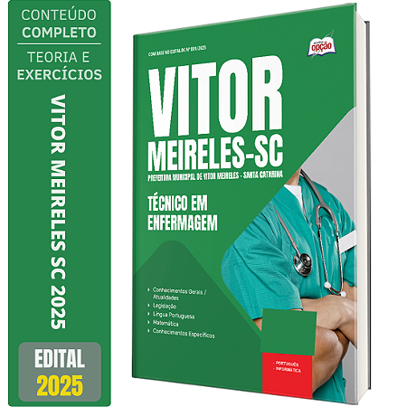 Apostila Prefeitura de Vitor Meireles SC 2025 - Técnico em Enfermagem