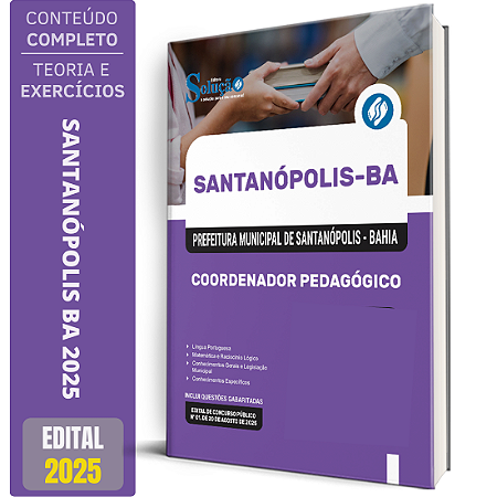 Apostila Prefeitura de Santanópolis BA 2025 - Coordenador Pedagógico