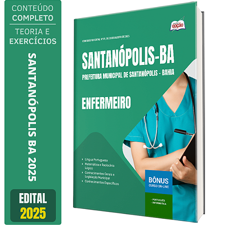 Apostila Prefeitura de Santanópolis BA 2025 - Enfermeiro