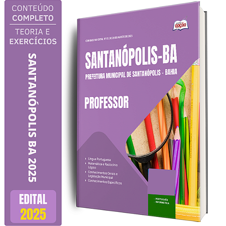 Apostila Prefeitura de Santanópolis BA 2025 - Professor