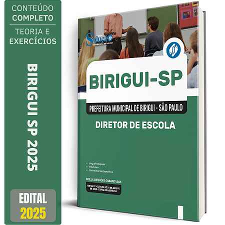 Apostila Prefeitura de Birigui SP 2025 - Diretor de Escola