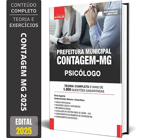 Apostila Concurso Contagem Mg 2025 - Psicólogo